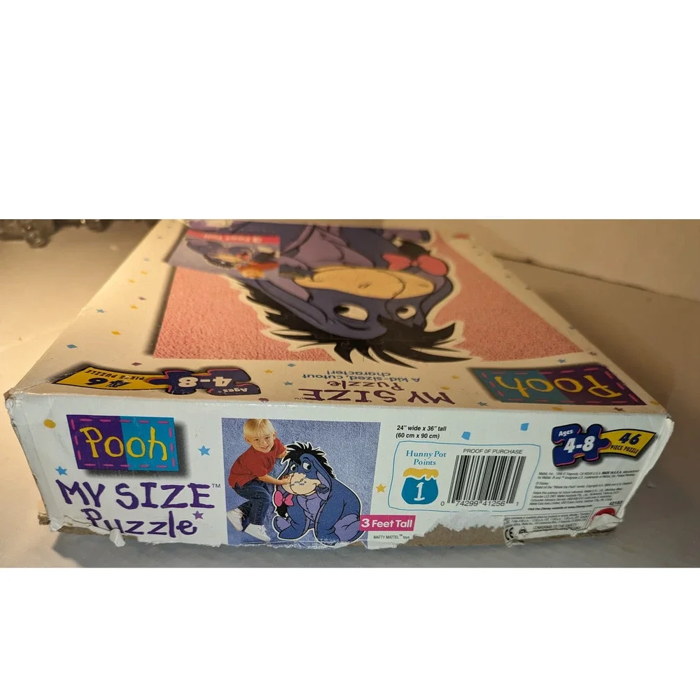 Vintage 1998 Disney Winnie Pooh Eeyore 3' My Size Puzzle Collectible Complete